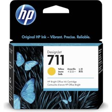 Hp 711 Orijinal Mürekkep Kartuşu, Renk: Cam Göbeği, Sarı