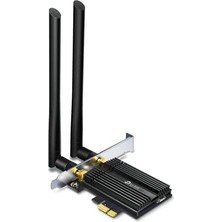 Archer TX50E, AX3000 Mbps Wi-Fi 6 Bluetooth 5.0 Pcıe Ağ Kartı, Iki Anten, 1024-QAM,OFDMA ve 160 Mhz Bant Genişliği, Ultra Düşük Gecikme, Intel Wi-Fi 6 Yonga Seti, Windows 10/11'i Destekler