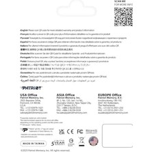 Patriot P410 500GB Dahili SSD - Nvme Pcıe Gen 4x4 - M.2 2280 - Sıralı Okuma: 5.000MB/S'YE Kadar ve Sıralı Yazma: 2.300MB/S'YE Kadar - Ps5 ile Uyumlu - Katı Hal Sürücüsü - P410P500GM28H