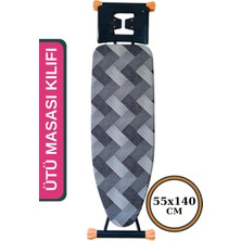 Asev Home Ütü Masası Kılıfı Keçeli Ipli Stoperli Büyük Boy 55X140 cm