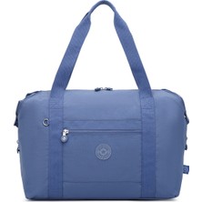 Smart Bags Orta Boy Su Geçirmez Extra Hafif Krınkıl Kumaş El Valizi ve Spor Çantası Mavi