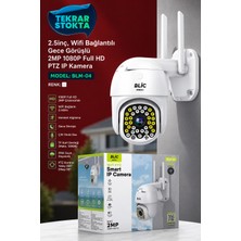 Azurtech Blm-04 Wifi Ptz Ip Kamera 2mp 1080P Full Hd | Gece Görüşlü | Hareket Algılama | Çift Antenli