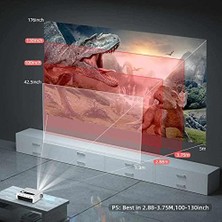 1920X1080P Full-Hd 320 Ansi / 3700 Lümen 5ghz Wifi Multiscreen Projeksiyon Cihazı