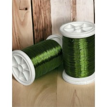 Filografi 0.30 mm (100GR- 150M) Zeytin Yeşili Renkli Bakır Filografi Teli