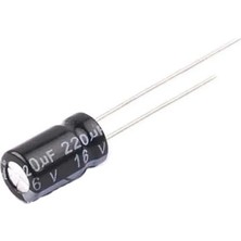 Mikrogate 220UF 16V Elektrolitik Kondansatör 6X12MM - 10 Adet Yüksek Performanslı Uzun Ömürlü Bileşen