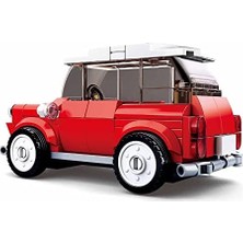 Model Bricks Kırmızı Retro Araba Yapım Seti, 150 Parça