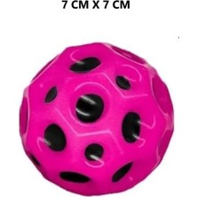 Moon Ball (Yükseğe Zıplayan Top) - 7 cm - Süper Eğlenceli Uzay Topu - Space - Bouncy Ball - Mor