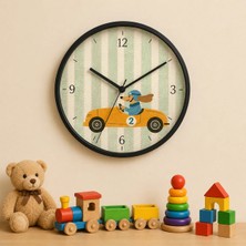 Defka Çocuk Odası Duvar Saati - 30 cm - Ahşap El Yapımı - Sessiz Mekanizma