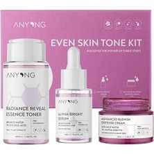 Anyong Leke Karşıtı ve Aydınlatıcı Cilt Bakım Kiti (Tonik, Serum, Krem) / Pirinç Suyu ve Arbutin (50 ml + 12 ml + 20 Ml)
