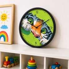 Defka Çocuk Odası Duvar Saati - 30 cm - Ahşap El Yapımı - Sessiz Mekanizma