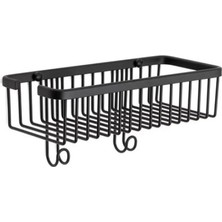 Banyo Duş Raf Sistemi Siyah Renk 129X120X282 mm