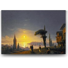 Ivan Ayvazovski - Galata Kulesi Tablosu - 140X100CM