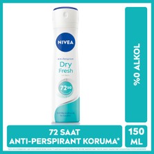 Nivea Kadın Sprey Deodorant Dry Fresh 150ml ,72 Saat Terleme ve Ter Kokusu Karşıtı, Alkolsüz, Ekstra Kuruluk