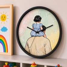 Defka Çocuk Odası Duvar Saati - 30 cm - Ahşap El Yapımı - Sessiz Mekanizma