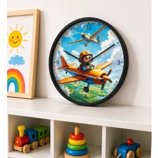 Defka Çocuk Odası Duvar Saati - 30 cm - Ahşap El Yapımı - Sessiz Mekanizma