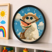Defka Çocuk Odası Duvar Saati - 30 cm - Ahşap El Yapımı - Sessiz Mekanizma