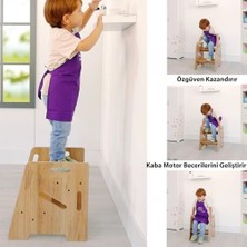 Minera Çocuk/yetişkin Ahşap Basamak, Yükseltici, Tabure