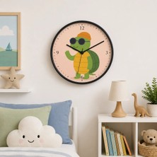 Defka Çocuk Odası Duvar Saati - 30 cm - Ahşap El Yapımı - Sessiz Mekanizma