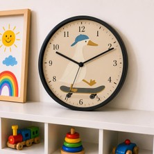 Defka Çocuk Odası Duvar Saati - 30 cm - Ahşap El Yapımı - Sessiz Mekanizma