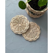 Rattan Yuvarlak Bardak Altlığı (1, Natural)