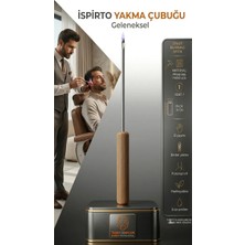 Transformacion Ahşap Saplı Profesyonel Berber İspirto Çubuğu Kulak ve Yüz Tüyü Yakma Aleti 721177