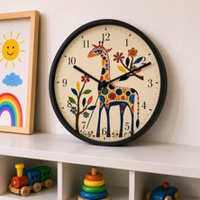 Defka Çocuk Odası Duvar Saati - 30 cm - Ahşap El Yapımı - Sessiz Mekanizma