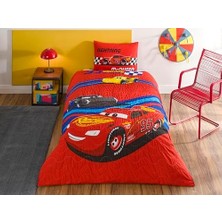 Taç Race Track Standart Pamuk Nevresim Takımı, Kırmızı, Tek Kişilik