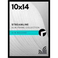 Siyah 10X14 Resim Çerçevesi - Kırılmaya Dayanıklı Camlı Ince Kenarlıklı Fotoğraf Çerçevesi - Yatay Veya Dikey Görüntü Formatı Için Asma Donanımlı Duvar Resim Çerçevesi