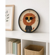 Defka Çocuk Odası Duvar Saati - 30 cm - Ahşap El Yapımı - Sessiz Mekanizma