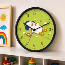 Defka Çocuk Odası Duvar Saati - 30 cm - Ahşap El Yapımı - Sessiz Mekanizma