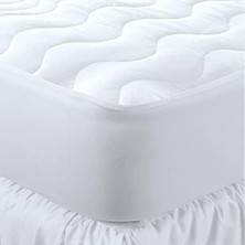 Kapitone Fitted Su Sıvı Geçirmez Yatak Koruyucu Alez, Beyaz, 80X180CM