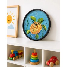 Defka Çocuk Odası Duvar Saati - 30 cm - Ahşap El Yapımı - Sessiz Mekanizma