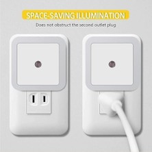 LED Gece Lambası, Duvara Takılan LED Gece Lambası, Alacakaranlık Sensörlü, 0.5W Gece Aydınlatması, Koridor, Merdiven, Mutfak, Banyo ve Yatak Odası Için (6'lı Paket)