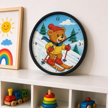 Defka Çocuk Odası Duvar Saati - 30 cm - Ahşap El Yapımı - Sessiz Mekanizma