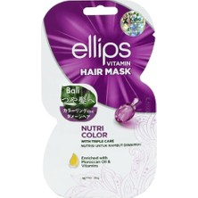 Ergün Collection Ellips Nutri Boyalı Saçlara Vitamin Maskesi 20 G Hipoalerjenik ve Akne Karşıtı Özellikler