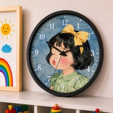 Defka Çocuk Odası Duvar Saati - 30 cm - Ahşap El Yapımı - Sessiz Mekanizma