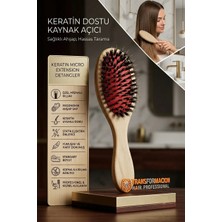 Transformacion Keratin Mikro Kaynak Saç Açma Fırçası Sağlıklı Ahşap Esnek 1 Adet