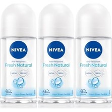 Kadın Roll-On Deodorant Fresh Natural 50ML, 48 Saat Koruma, X3 Adet P10849