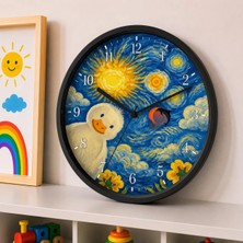 Defka Çocuk Odası Duvar Saati - 30 cm - Ahşap El Yapımı - Sessiz Mekanizma