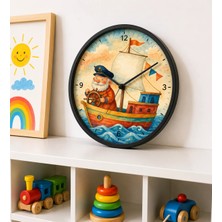 Defka Çocuk Odası Duvar Saati - 30 cm - Ahşap El Yapımı - Sessiz Mekanizma
