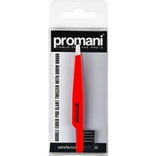 PR-929 Eğik Uçlu Kaş Fırçalı Cımbız
