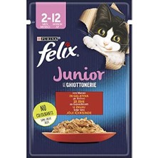 Al-Kar Ticaret Felix Yaş Kedi Maması, Sığır Etli, Yavru Kedi, 85 G