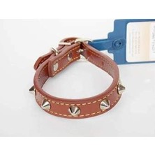 Al-Kar Ticaret Eastland Metal Aksesuarlı Deri Köpek Boyun Tasması, 35 cm