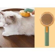 Al-Kar Ticaret Bal Kabağı Tasarımlı Otomatik Temizlenen Tuşlu Evcil Hayvan Fırçası Kedi Köpek Tüy Toplayıcı Tarak