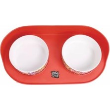 Al-Kar Ticaret M-Pets Altitude Style 2'li Mama Kabı Standı Red & Multicolor