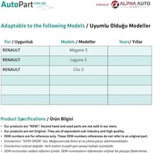 Al-Kar Ticaret Innovareauto Renault Megane 3, 3, Clio 3 ile Uyumlu Cam Açma Düğme Kapağı