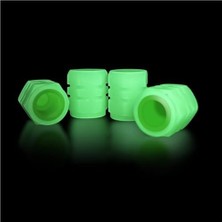 Al-Kar Ticaret Gece Parlayan Neon Fosforlu Sibop Kapağı, 4 Adet, Plastik, 2 Cm, Tüm Arabalara Uygun (Yeşil)