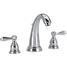 Mabelme Windemere Yaygın Banyo Bataryası Krom, Banyo Bataryası 3 Delikli, Banyo Lavabo Bataryası, Metal Tahliye Montajı, Krom B3596LF