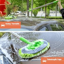 Al-Kar Ticaret Araba Yıkama Fırçası Yedek Paspaslı Mop/paspas, Uzun Saplı Detaylı Yıkama Fırçası,mikrofiber