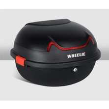 Al-Kar Ticaret Wheelıe XT11-FS 28 Litre Motosiklet Arka Çanta Mat Siyah Su Geçirmez Abs Top Çift Kilitleme Üniversal
